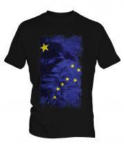 Alaska State Grunge Flag Mens T-Shirt