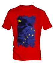 Alaska State Grunge Flag Mens T-Shirt