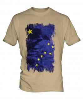 Alaska State Grunge Flag Mens T-Shirt