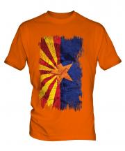 Arizona State Grunge Flag Mens T-Shirt