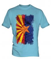 Arizona State Grunge Flag Mens T-Shirt