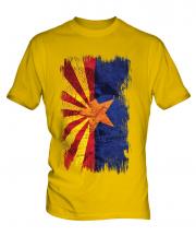 Arizona State Grunge Flag Mens T-Shirt