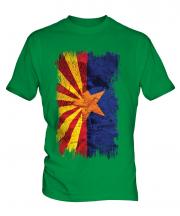 Arizona State Grunge Flag Mens T-Shirt