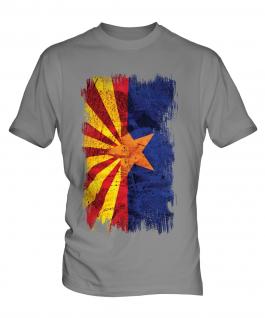 Arizona State Grunge Flag Mens T-Shirt