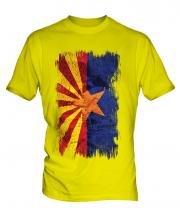 Arizona State Grunge Flag Mens T-Shirt