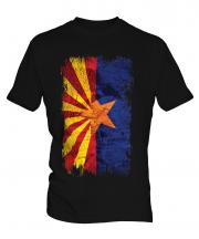 Arizona State Grunge Flag Mens T-Shirt