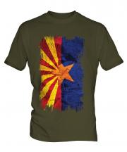 Arizona State Grunge Flag Mens T-Shirt