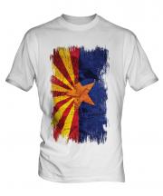 Arizona State Grunge Flag Mens T-Shirt