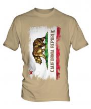 California State Grunge Flag Mens T-Shirt