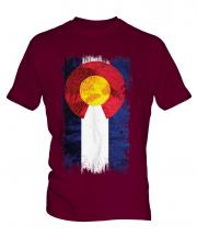 Colorado State Grunge Flag Mens T-Shirt