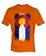 Colorado State Grunge Flag Mens T-Shirt