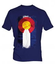 Colorado State Grunge Flag Mens T-Shirt