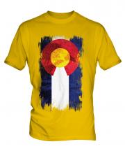 Colorado State Grunge Flag Mens T-Shirt