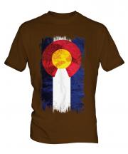 Colorado State Grunge Flag Mens T-Shirt