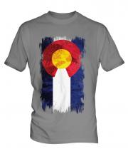 Colorado State Grunge Flag Mens T-Shirt