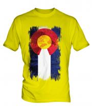 Colorado State Grunge Flag Mens T-Shirt