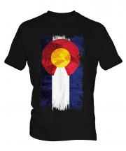 Colorado State Grunge Flag Mens T-Shirt