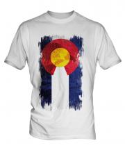 Colorado State Grunge Flag Mens T-Shirt