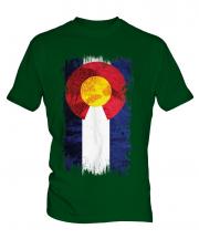 Colorado State Grunge Flag Mens T-Shirt