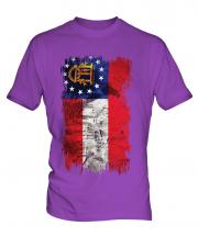 Georgia State Grunge Flag Mens T-Shirt