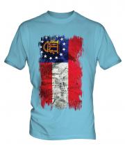 Georgia State Grunge Flag Mens T-Shirt