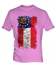 Georgia State Grunge Flag Mens T-Shirt