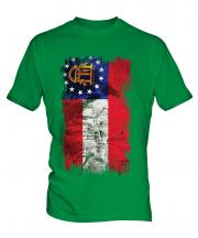Georgia State Grunge Flag Mens T-Shirt