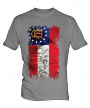 Georgia State Grunge Flag Mens T-Shirt