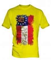 Georgia State Grunge Flag Mens T-Shirt