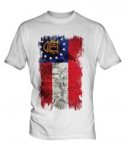 Georgia State Grunge Flag Mens T-Shirt