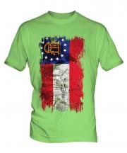 Georgia State Grunge Flag Mens T-Shirt