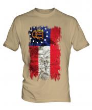 Georgia State Grunge Flag Mens T-Shirt