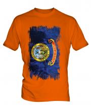 Idaho State Grunge Flag Mens T-Shirt