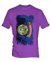 Idaho State Grunge Flag Mens T-Shirt