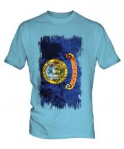 Idaho State Grunge Flag Mens T-Shirt