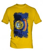 Idaho State Grunge Flag Mens T-Shirt