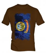 Idaho State Grunge Flag Mens T-Shirt