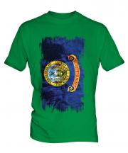 Idaho State Grunge Flag Mens T-Shirt