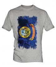 Idaho State Grunge Flag Mens T-Shirt