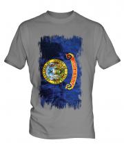 Idaho State Grunge Flag Mens T-Shirt