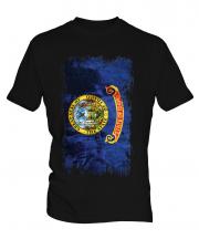Idaho State Grunge Flag Mens T-Shirt