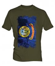 Idaho State Grunge Flag Mens T-Shirt