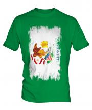 Illinois State Grunge Flag Mens T-Shirt