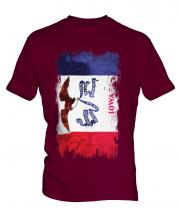 Iowa State Grunge Flag Mens T-Shirt