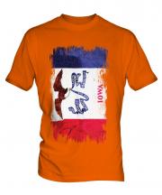 Iowa State Grunge Flag Mens T-Shirt