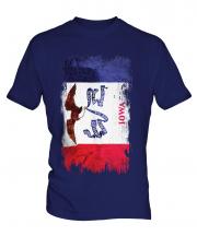 Iowa State Grunge Flag Mens T-Shirt