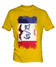 Iowa State Grunge Flag Mens T-Shirt