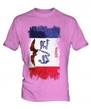 Iowa State Grunge Flag Mens T-Shirt