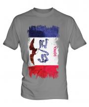 Iowa State Grunge Flag Mens T-Shirt