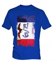Iowa State Grunge Flag Mens T-Shirt